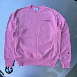 Champion X KNC pink reverse weave crewneck sweatshirt